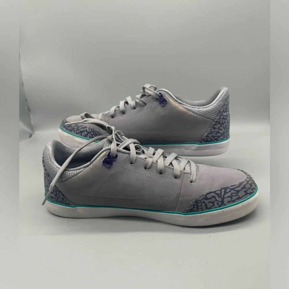 Nike Air Jordan Court AC 1 579607-009 Grape Cement Gray Ice Suede Shoe Size 10.5
